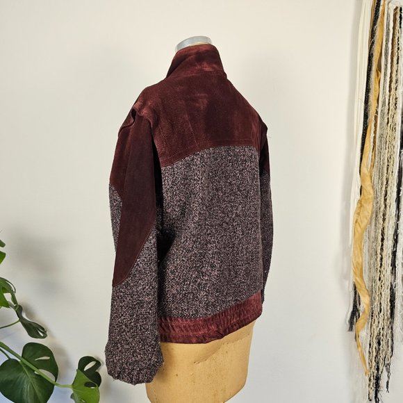 90's Vintage NYG New York Girl Burgundy Suede Jacket - Picture 6 of 13